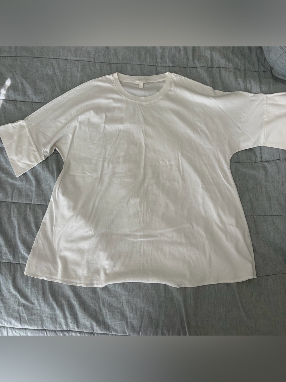 COS White Relaxed Crewneck Short-Sleeve Tee